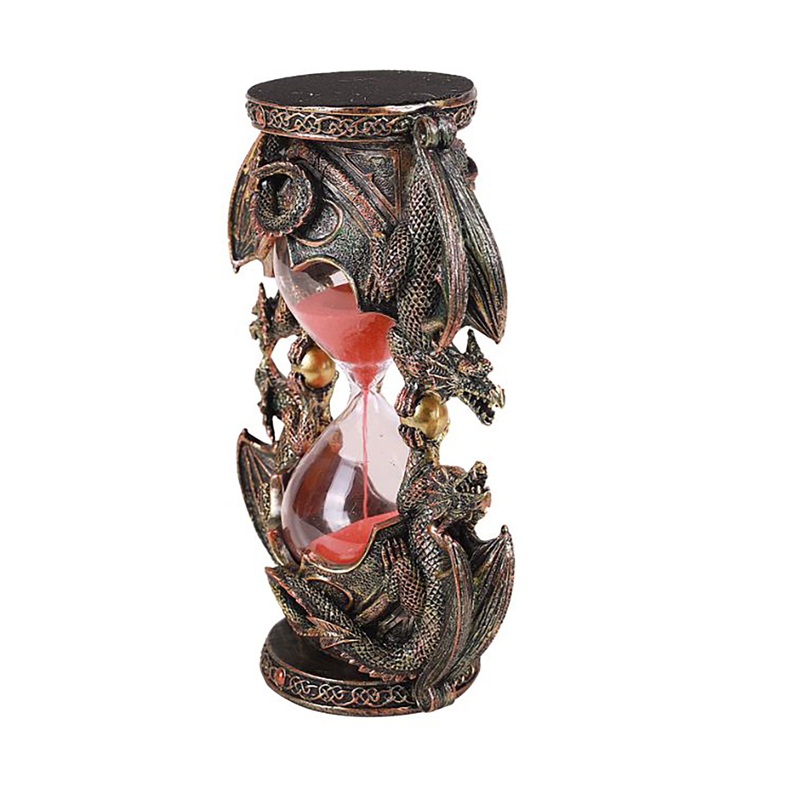 Double Twin Dragon Sand Timer Hourglass with Red Sand Etsy