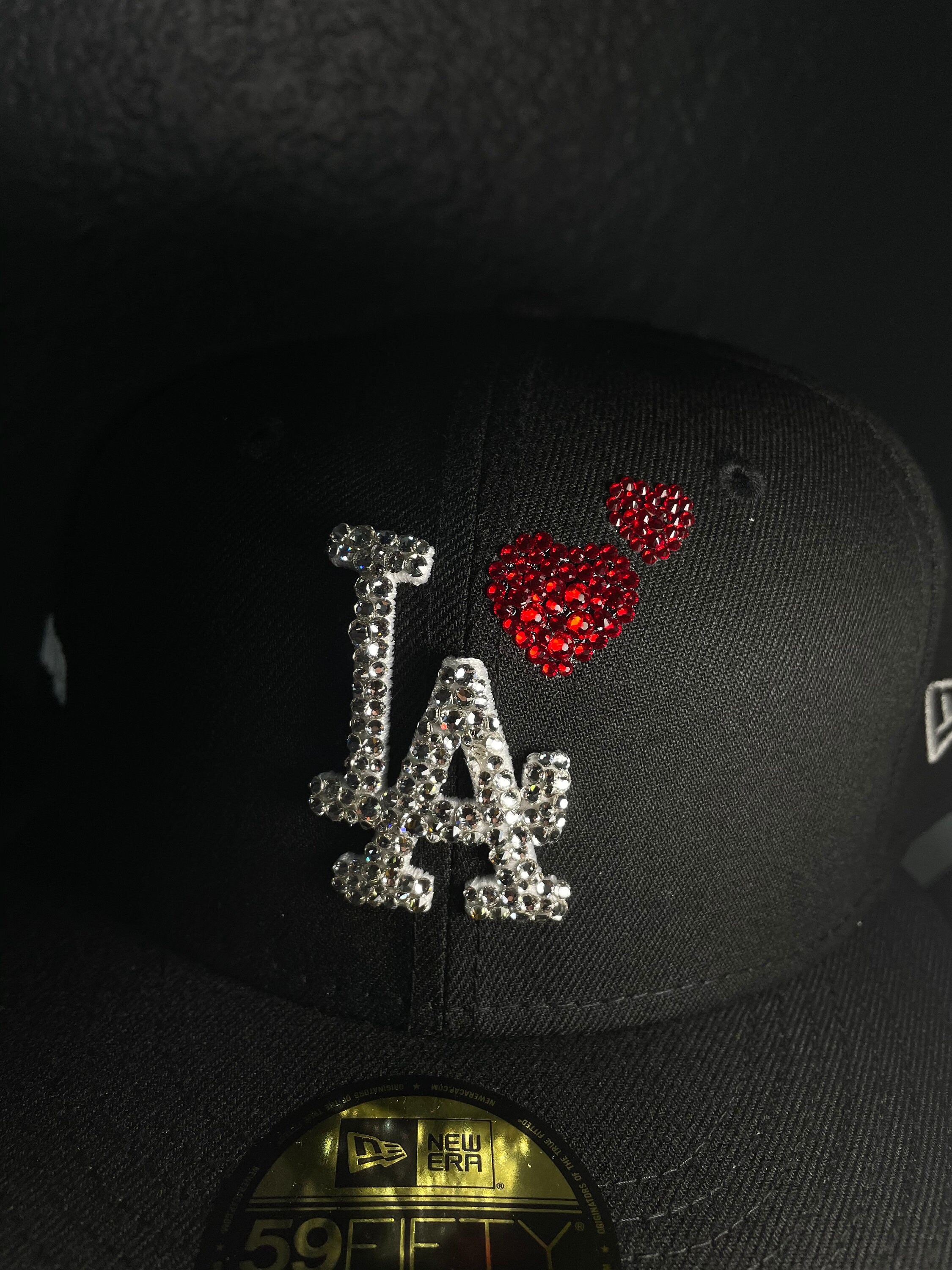 Swarovski Baseball Fitted Cap Snap back hat Etsy