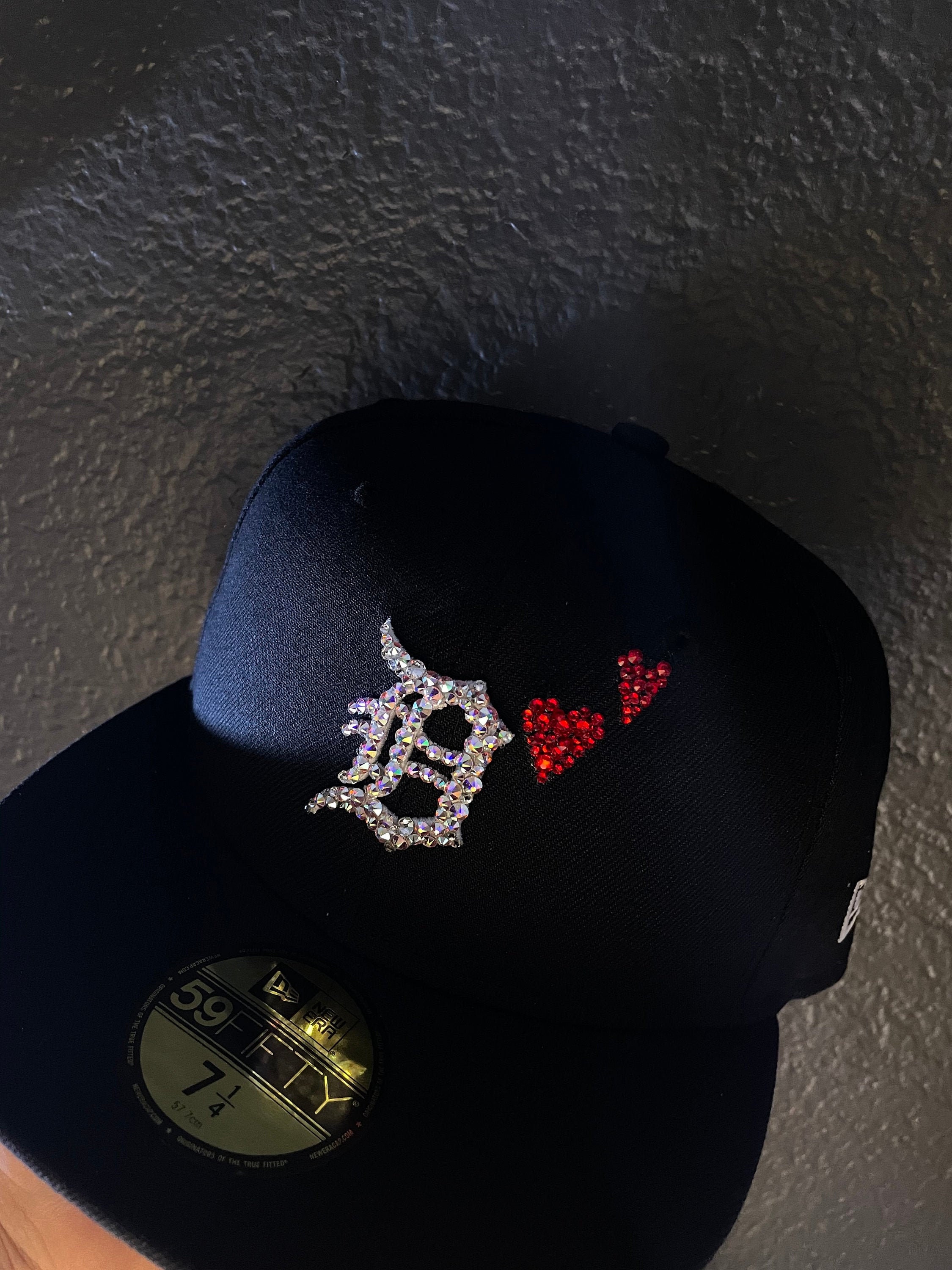 Swarovski Baseball Fitted Cap Snap back hat Etsy