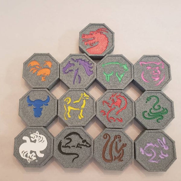 Jackie chan adventures 12 magnetic talismans complete set +1 stone textured