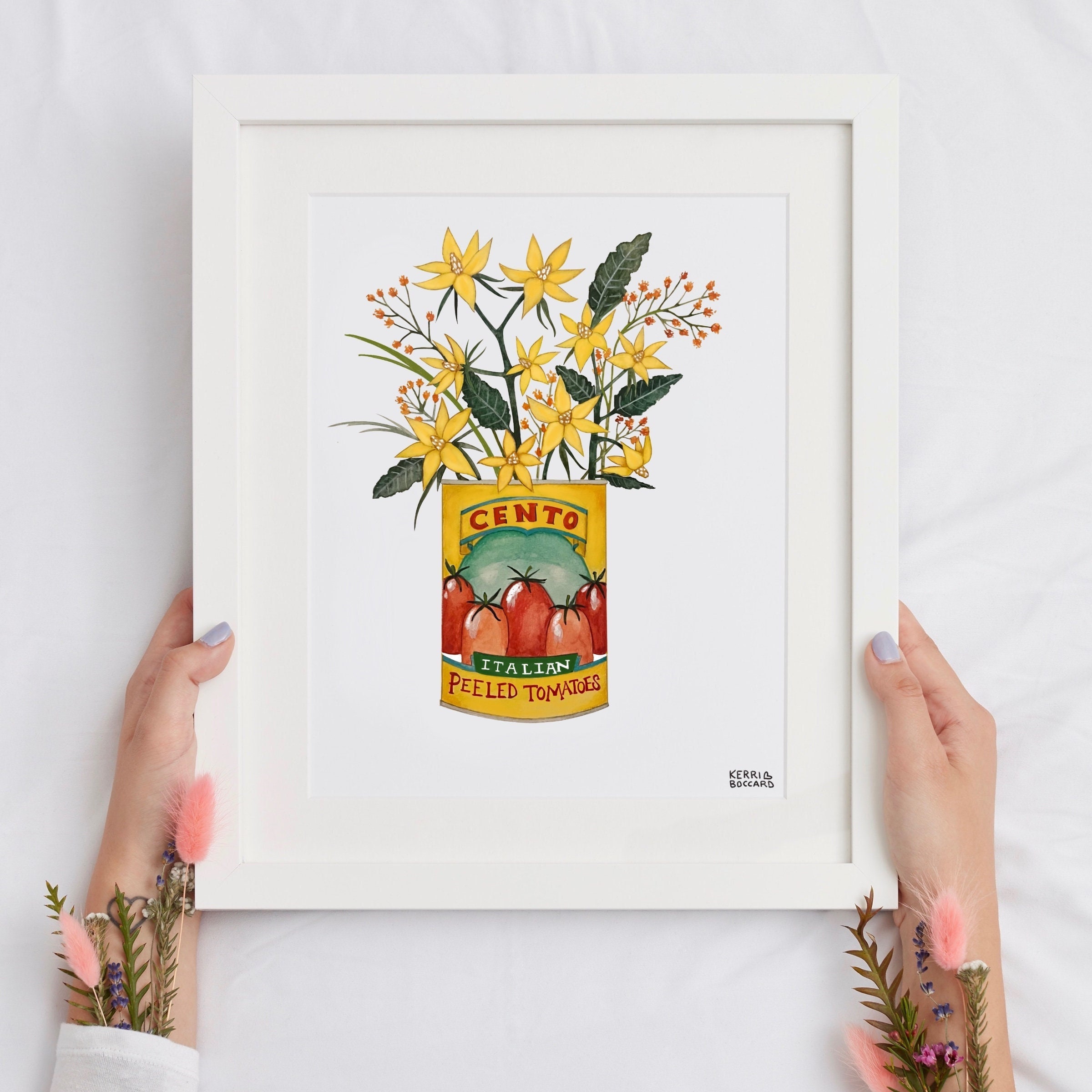 アート・デザイン・音楽 Tomato: Real and Imaginary Flowers Tomato Can Art Print: Kitchen Wall Decor, Italian Food Theme - Etsy