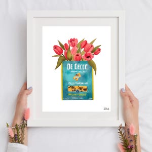 Art Print, Pasta Box Print, Italian Food Art, Rigatoni, Restaurant, Wall Art for Kitchen, Chef Gift Idea New House, Apartment, Housewarming
