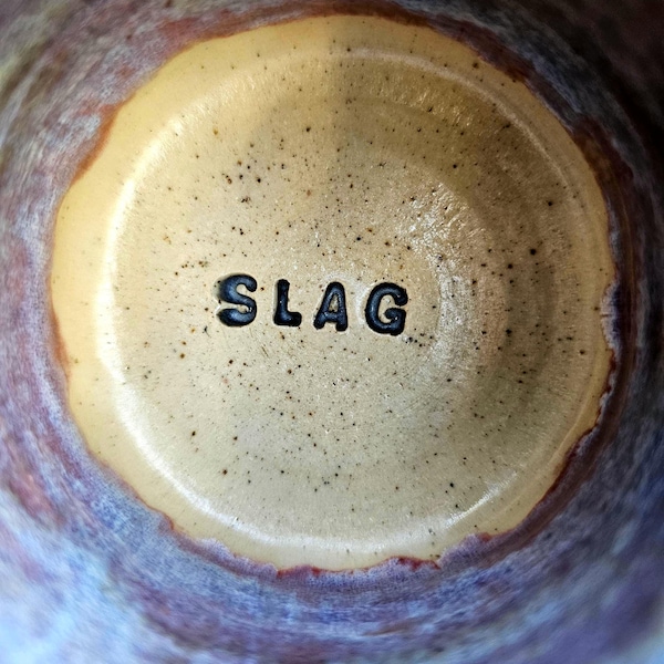 200ml Personalized Rude Funny Swearing Offensive Flat White Long Black Mug handmade in flecked Stoneware