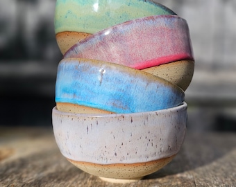 Handmade cereal bowl made in spotty Stoneware.