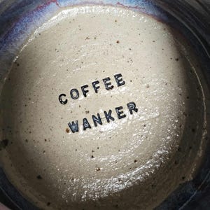 375ml & 510ml Personalised Rude Funny Swearing Offensive mugs handmade in flecked stoneware