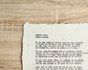 Handmade Paper, Custom Typewritten Note / Letter