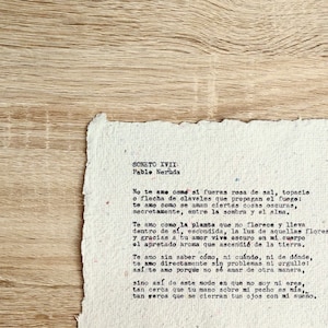 Handmade Paper, Custom Typewritten Note / Letter