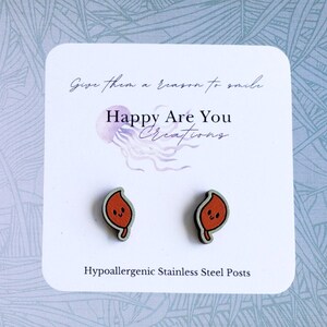 Leaf Stud Earrings, Stud Earrings, Cute Earrings, Fall Earrings, Autumn Stud Earrings, Kids Earrings, Fun Earrings, Nature Earrings