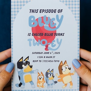 Bluey Birthday Invite, digital only