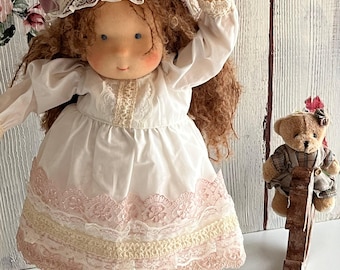 14 Inch Waldorf Doll: Organic Cotton, Wool Filled, Surprise Outfit