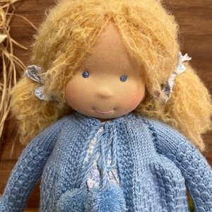 Handmade 14-Inch Fabric Rag Doll: Waldorf-Inspired Heirloom Toy