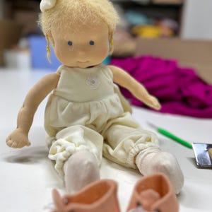 Handmade Waldorf Doll: Organic Cotton & Wool Plush Toy, Eco-Friendly Gift