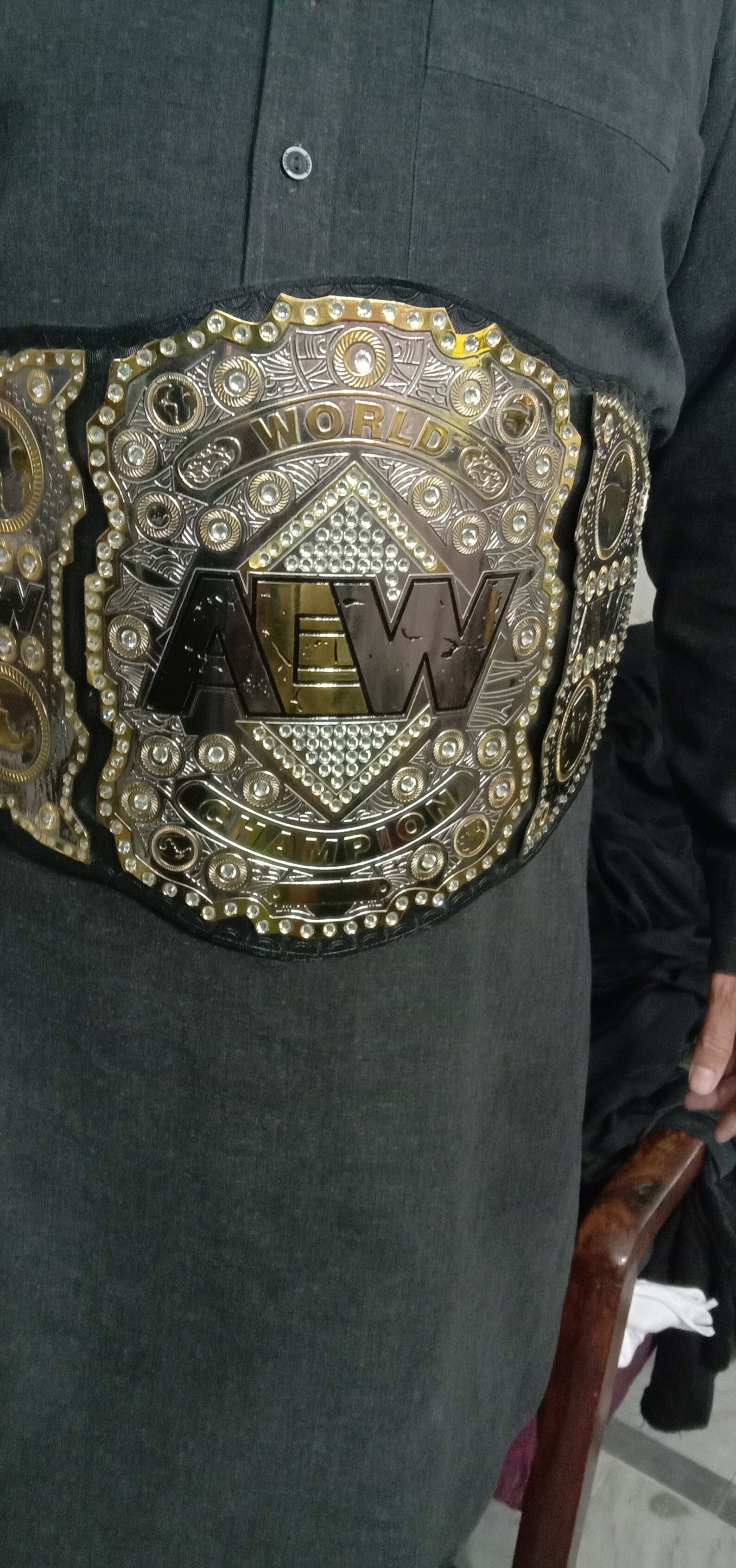 New AEW Wrestling Belt Championship World Wrestling Belt Etsy