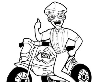Blippi Coloring Page Etsy