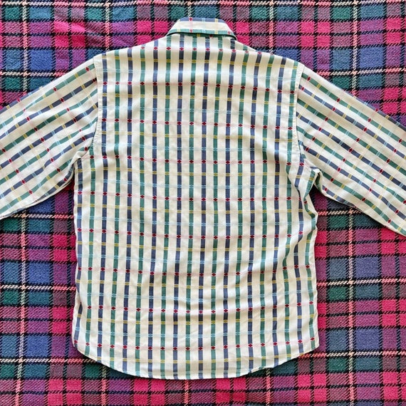 1980s Patterned Button Down Shirt - image 5