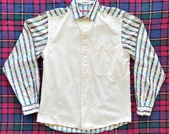 1980s Patterned Button Down Shirt