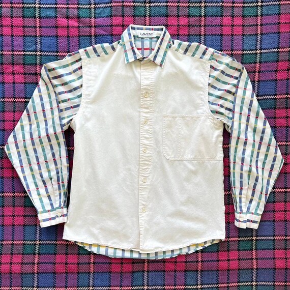 1980s Patterned Button Down Shirt - image 1