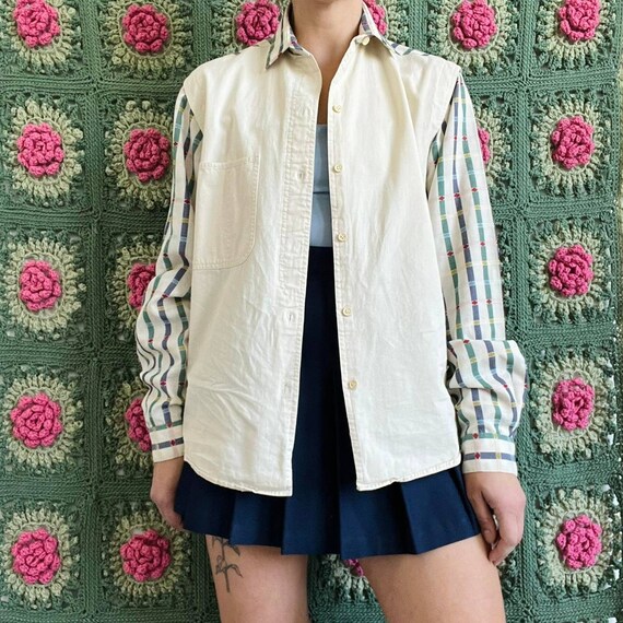 1980s Patterned Button Down Shirt - image 4