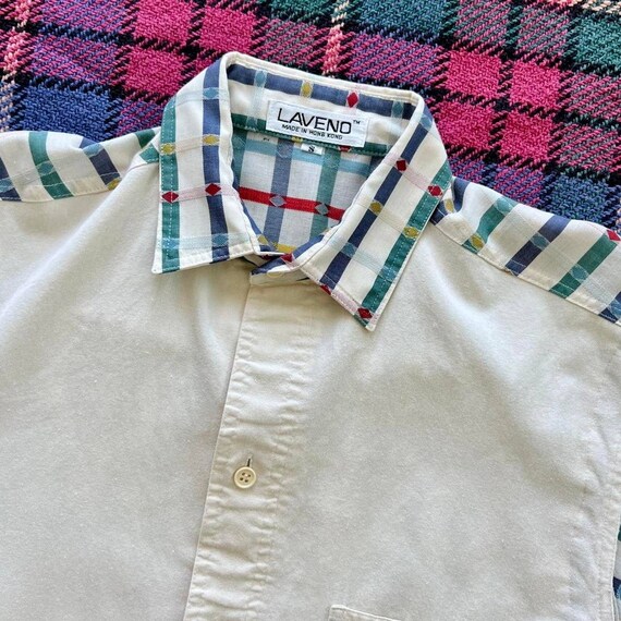 1980s Patterned Button Down Shirt - image 6