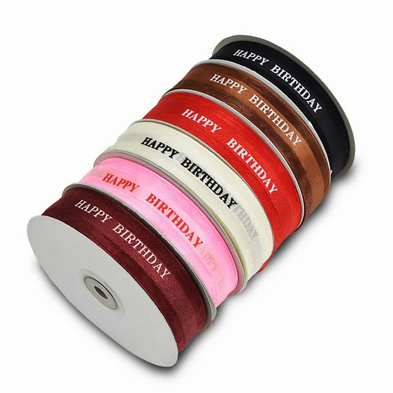 Happy Birthday Cake Box Ribbon Butterfly Tie DIY Gift Flowers Etsy