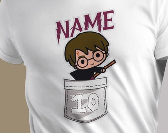 Magical birthday surprise: Personalized kids&#39; t-shirt - perfect for little wizards!