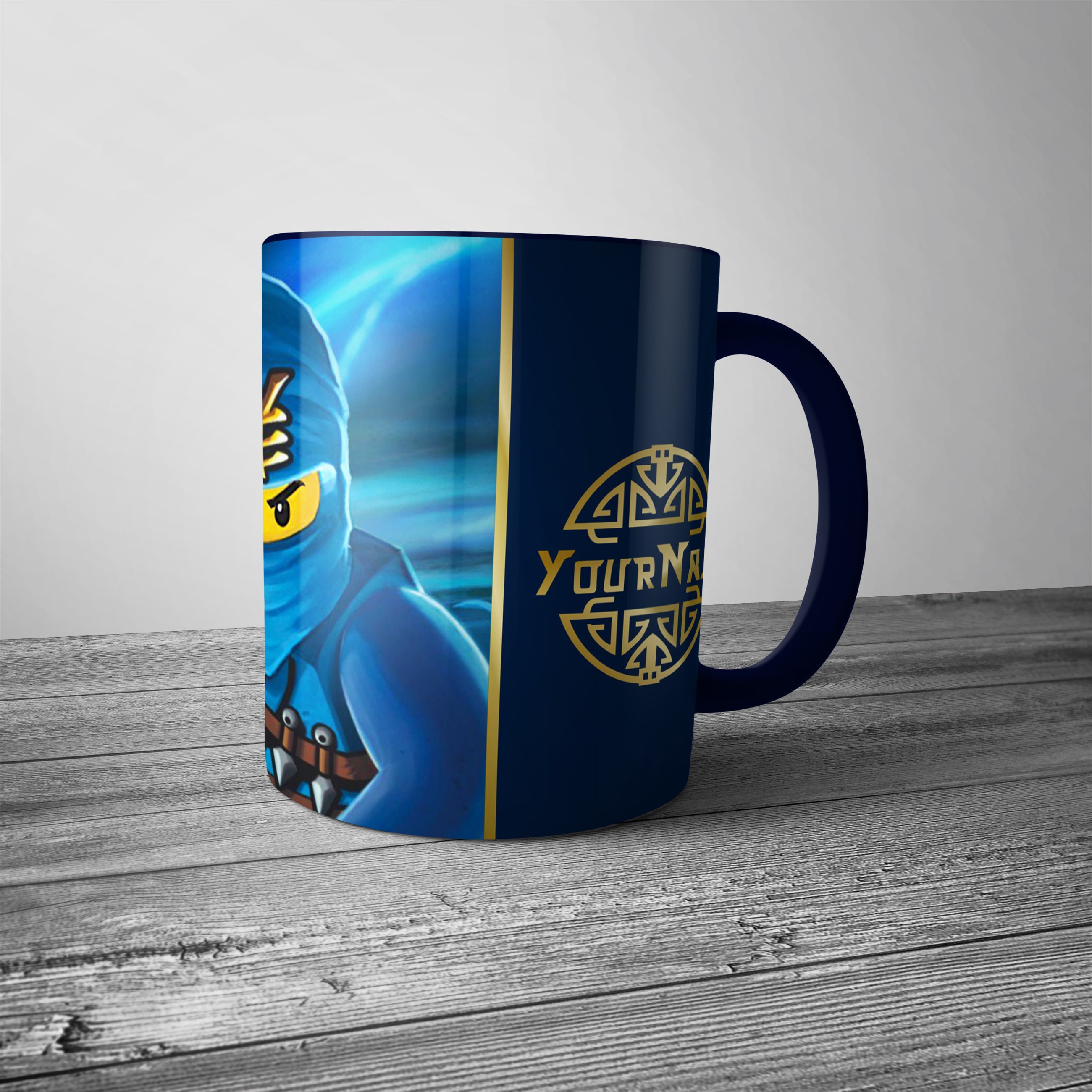 Mug Personnalisé Pour Les Fans de Ninja | Personnalisez La Tasse Jeu avec Couleur à L'intérieur. V.0