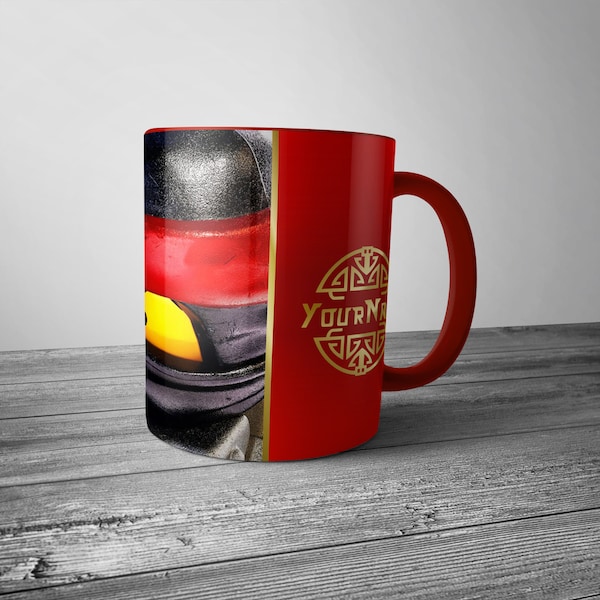 Mug personnalisé pour les fans de Ninja  | Personnalisez la tasse de jeu avec la couleur à l'intérieur. | v.03