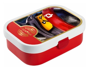 Gepersonaliseerde lunchbox, kinderlunchbox met naam, cadeau voor de start van school, schoolpuntvulling | Lunchbox Campus Mepal | NINJA KAI