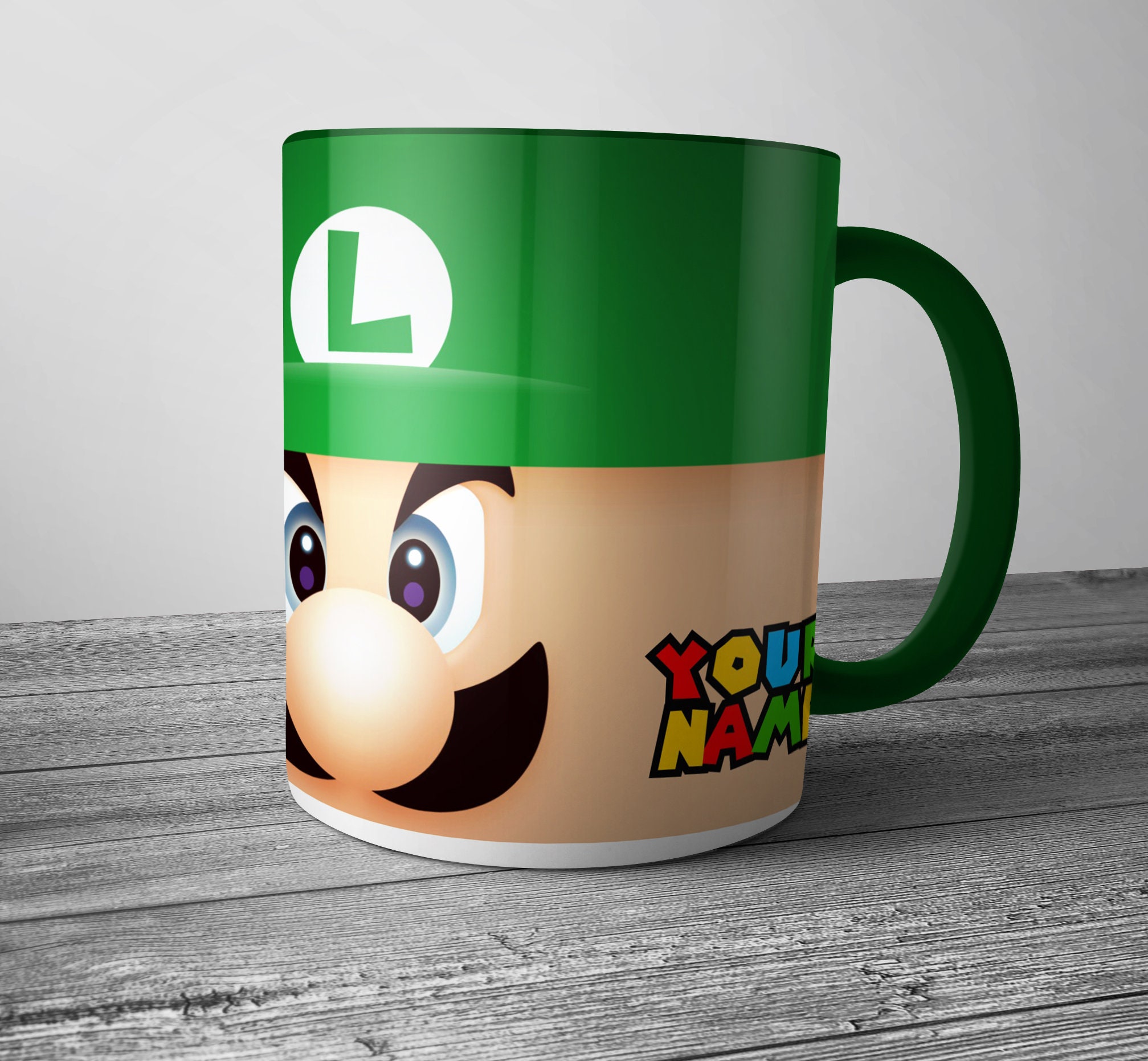 Mug Personnalisé Pour Les Fans de Mario, Luigi. | Personnalisez La Tasse Jeu avec Couleur à L'intéri