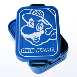 Personalisierte Lunchbox, Kinder Brotdose mit Namen, Geschenk zur Einschulung, Schultütenfüllung | Bento Brotbox Mepal | inspiriert by Mario