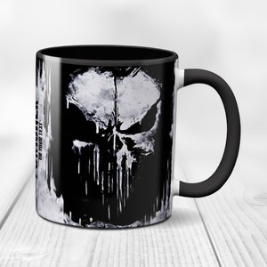 Personalized mug with a game theme: Punisher | Gaming Mug with Color Inside | Custom gift for gamer