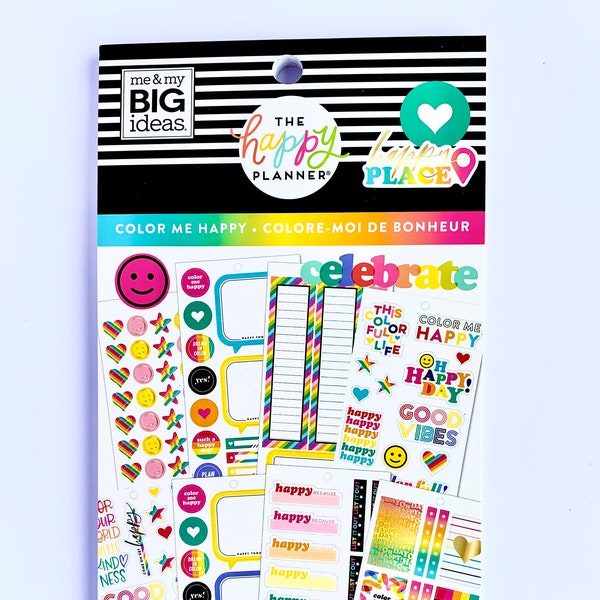 Happy Planner Sticker, Color me happy, Value Pack, Mambi Sticker, Aufkleber, Planersticker, Planerdeko