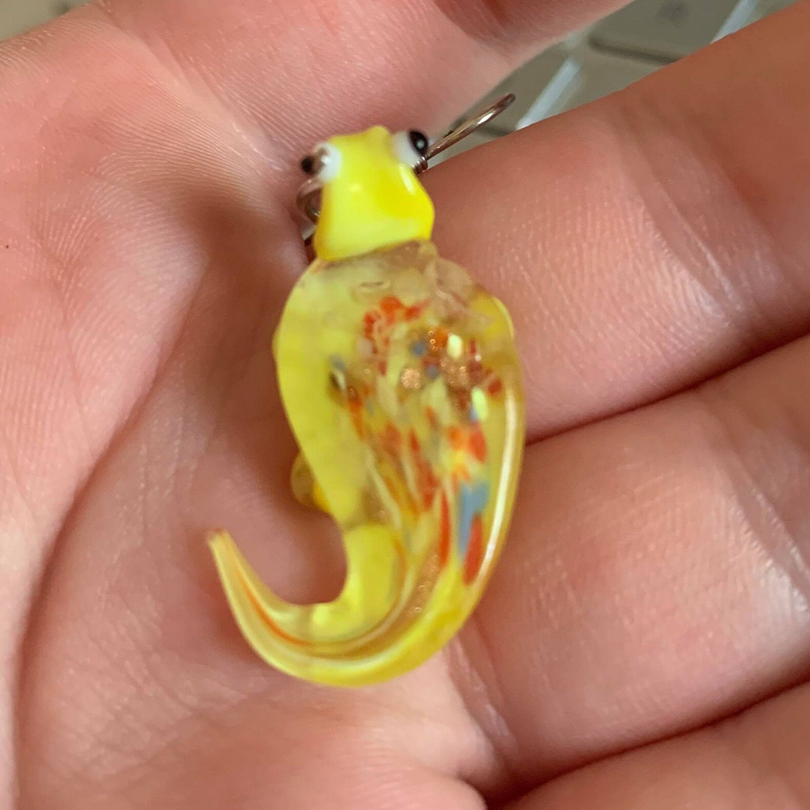 Vintage Funky Salamander Earrings Yellow Etsy