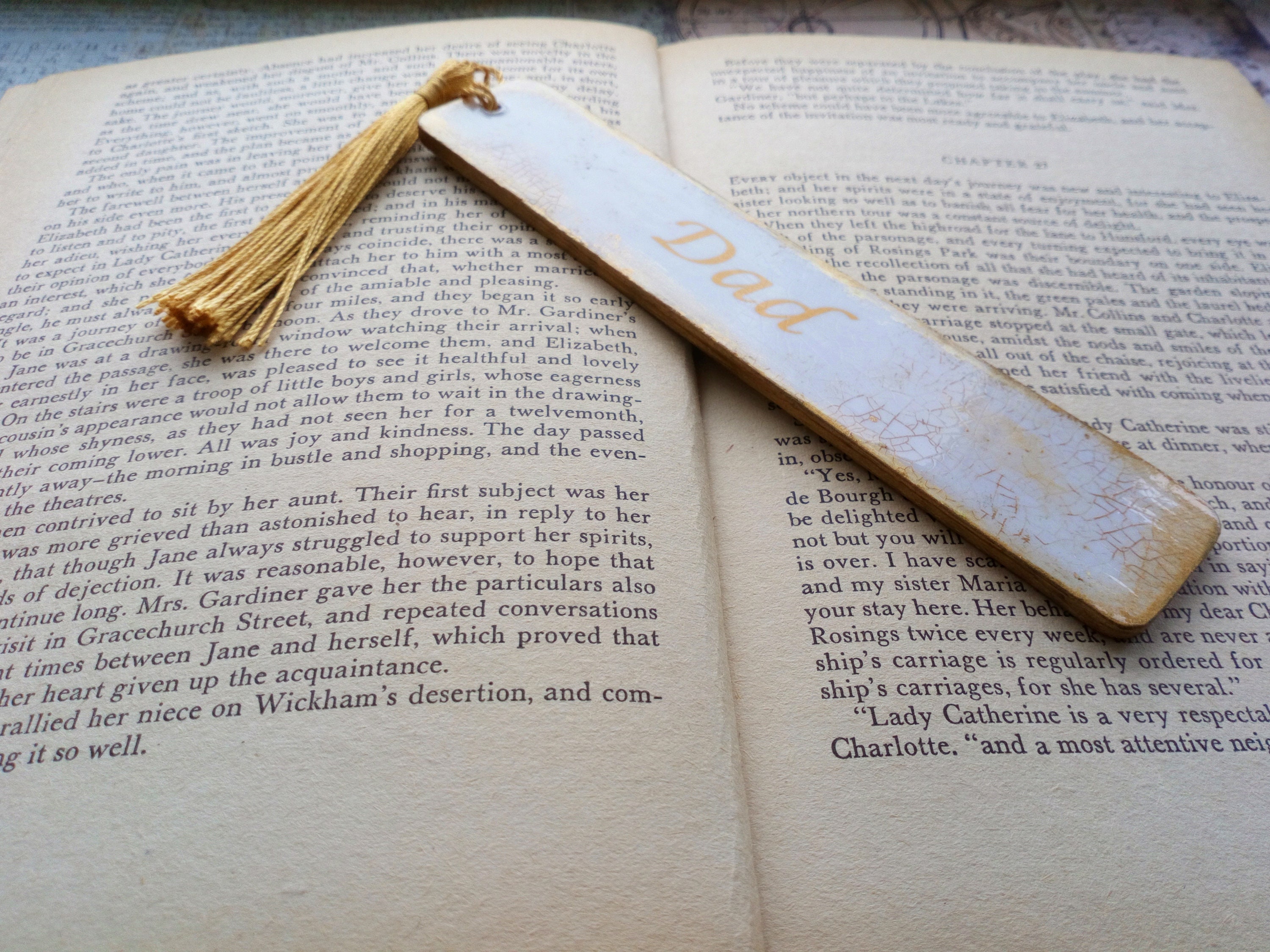 Bookmark Wooden Decoupage Small Gift Woodmark With Tassel Etsy UK