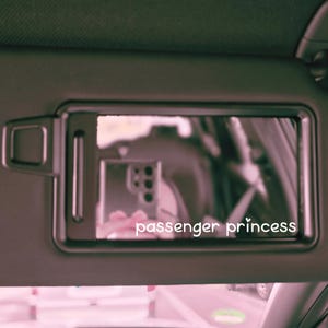 Passenger Princess Car Mirror Decal | Cute Vinyl Car Sticker for Side Mirror | Girly Aesthetic Car Accessory | Gift for Her/Friend