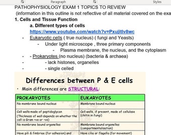 5 document pathophysiology notes