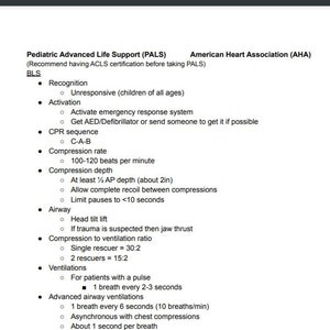 PALS - Pediatric Advanced Life Support (AHA)