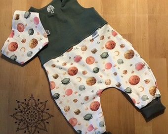 baby set | jersey romper | Romper and Scarf | planets