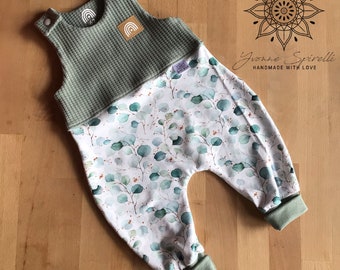 Strampler Baby | Romper | Einteiler | Babyanzug | - Eukalyptus