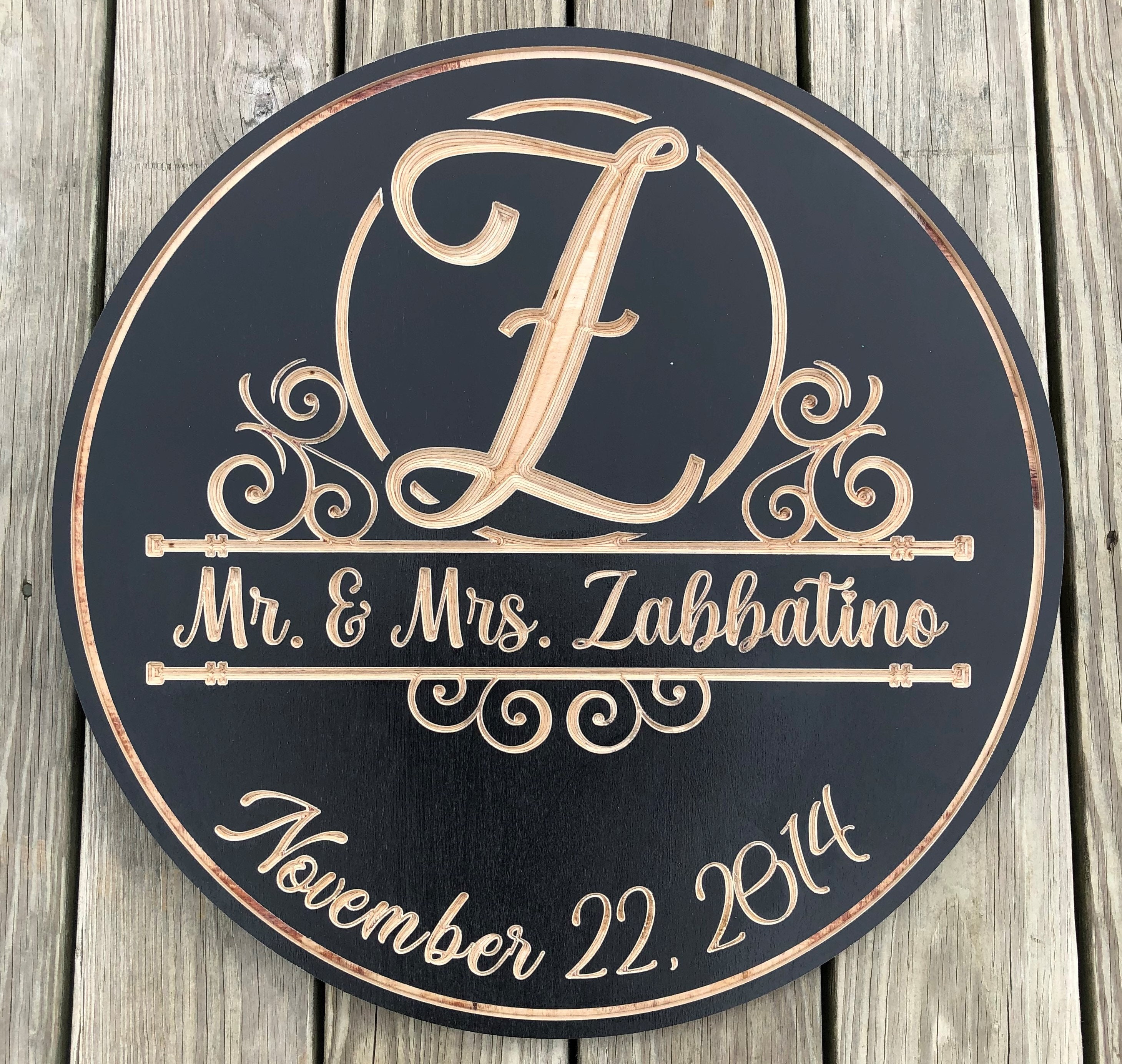 Wedding Sign Mr. and Mrs. Wedding Gift Wedding Etsy