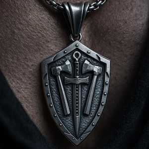 Slavic War Medallion: 925 Sterling Silver Warrior Talisman Necklace