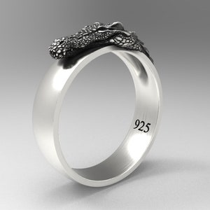 Crocodile Band, Silver Crocodile Ring, Style Ring, Unique Men's & Women's Ring, Boho Ring, Hippie Ring,Impressive Interesting Gift