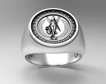 Fairy Engraved 925 Sterling Silver Ring: Whimsical Fantasy Jewelry