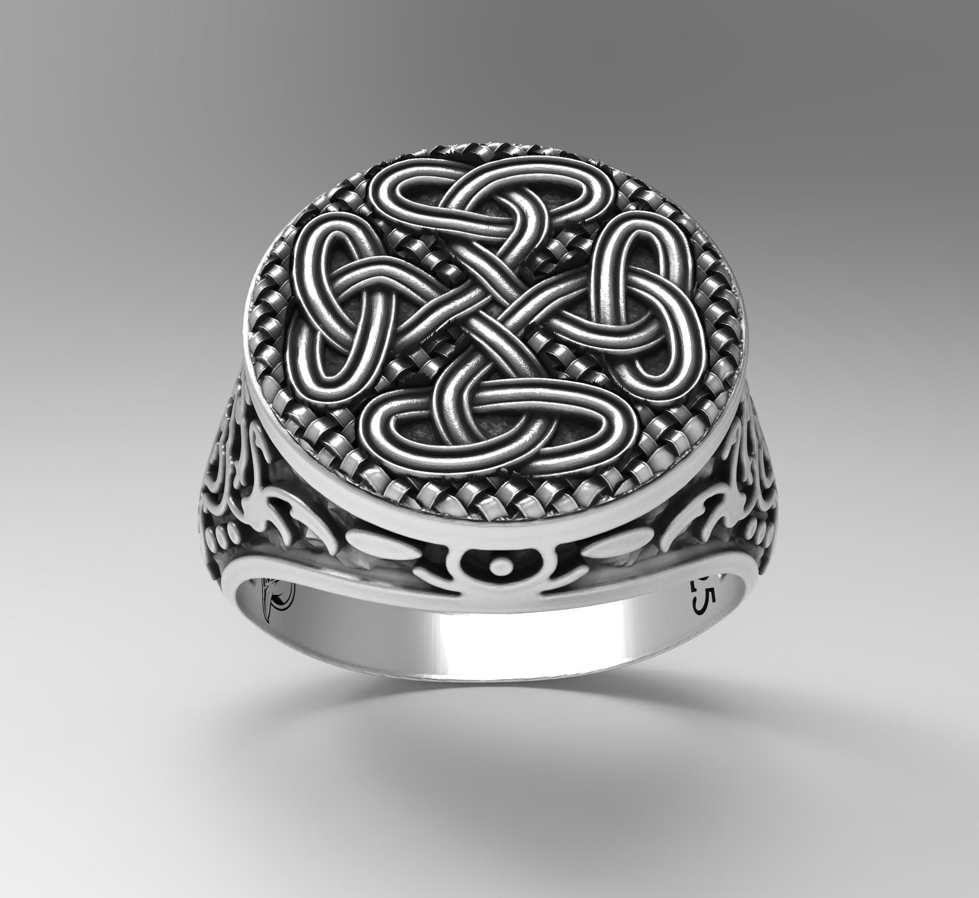 Celtic Knot Sterling Silver Ring - Eternal Love Jewelry - Handmade Irish Symbol Ring - Meaningful Gift for Her - Unity & Infinity Band
