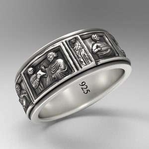 Antique Style Ring,Imperium Romanum Ring,of Byzantium or the Byzantine Empire ring,Holy Eastern Roman Empire Band,İmpressive gift