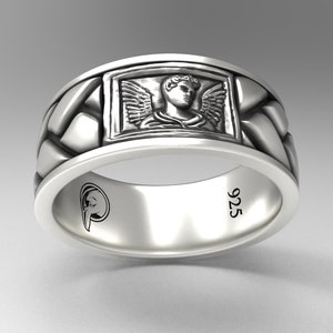 Seraph Band Ring,Seraphim figures Hagia Sophia,Seraphim figures Ring Band,Antique Style Eastern Roman Accessory