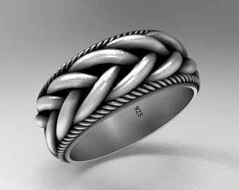 Celtic knot ring, Celtic eternity ring,Celtic braided knot ring,Silver Celtic ,Love knot,Boho Band, Art Deco Ring, Art Rings,Gift For Her