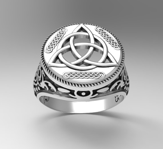 Anello Celtico In Argento Sterling Per Il Pollice: Fascia Con - Foto 4