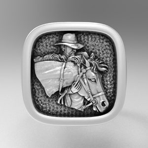 American Cowboy,Western Ring,Handmade Ring,Biker Ring,Simple and Attractive,New Year gift