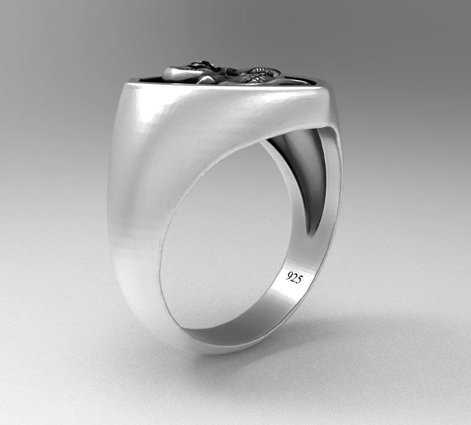 Anello da uomo in argento sterling 925 massiccio design Anello da uomo in argento sterling 925 massiccio design